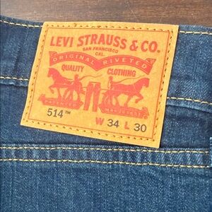 NWOT Levi's 514 Slim Straight Dark Blue Jeans